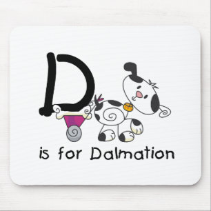 Tapis De Souris D est pour le T-shirts et les cadeaux de Dalmation