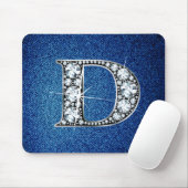 Tapis De Souris D Faux-"Diamond Bling" sur Denim Mousepad (Avec souris)