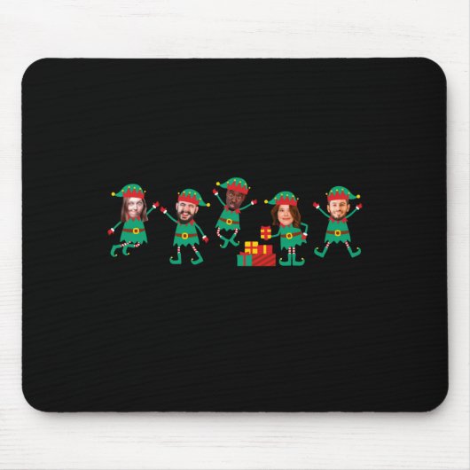 Tapis De Souris D Funny Face Photo Christmas Elf (Devant)