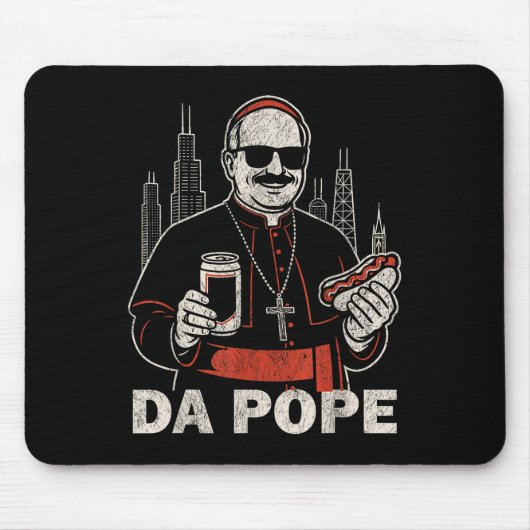 Tapis De Souris Da Pope De L'Amérique Chicago Pape Leo Xiv Funny V (Devant)