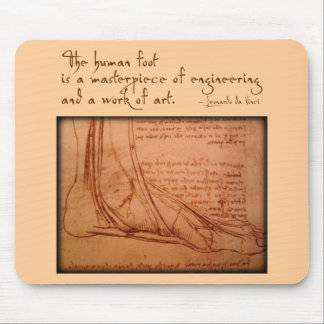 Tapis De Souris da Vinci : "Le pied humain est… "
