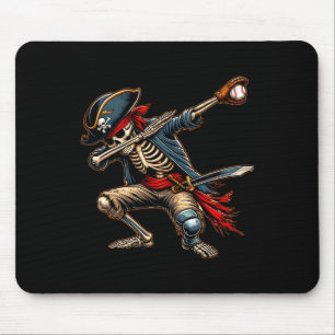Tapis De Souris Dab Skeleton Dabbing Skeleton Pirate Baseball