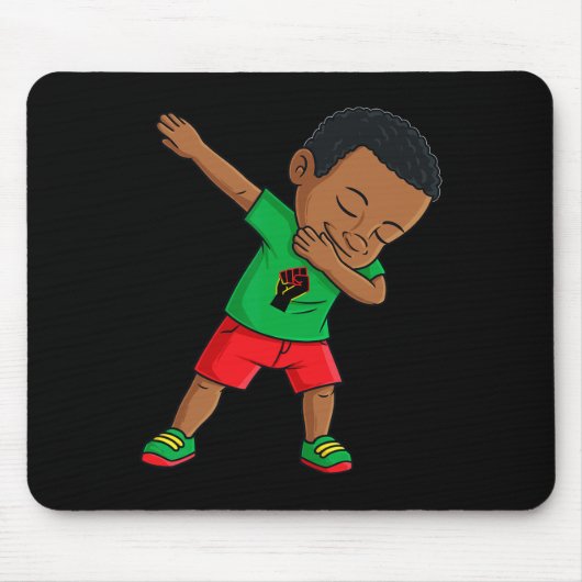 Tapis De Souris Dabbing Black King JunetDix Garçons Dab (Devant)
