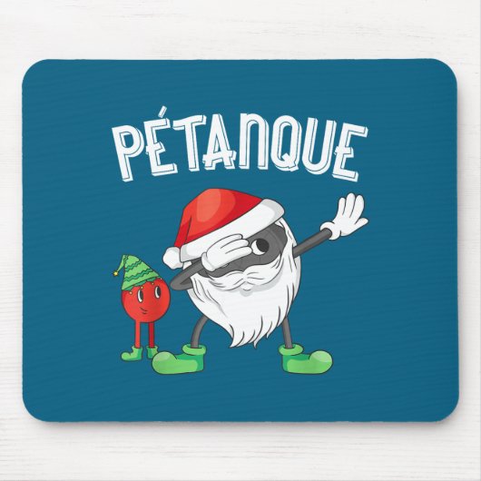 Tapis De Souris Dabbing Boules Ball Dab Christmas Cap Bouler Boule (Devant)