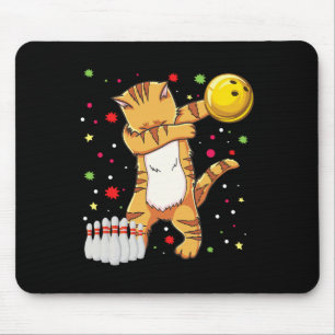 Tapis De Souris Dabbing Cat Bowling Chemises Drôle Bowling Gift Ca
