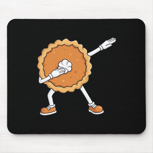 Tapis De Souris Dabbing Citrouille Pie Thanksgiving Day Fun Boys K (Devant)