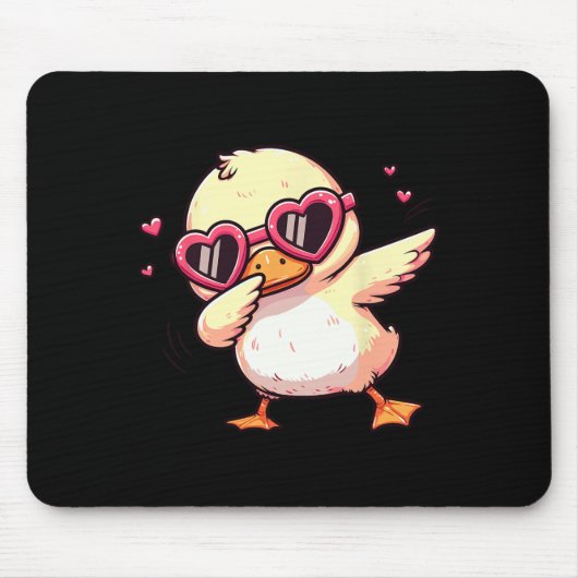 Tapis De Souris Dabbing Dance Duck Heart Sungles  (Devant)