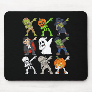 Tapis De Souris Dabbing Halloween Squelette Zombie Citrouille effr