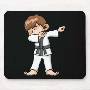 Tapis De Souris Dabbing Karate Boy Funny Martial Arts Caricature D