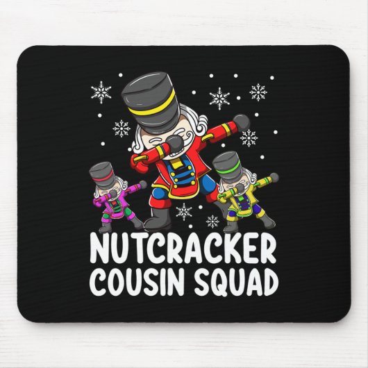 Tapis De Souris Dabbing Nutcracker Cousin Squad Funny Matching Chr (Devant)