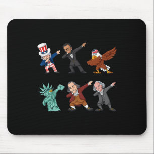 Tapis De Souris Dabbing Oncle Sam Et Amis 4 juillet Garçons Gir