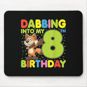 Tapis De Souris Dabbing pour mon 8e anniversaire Renard de huit an