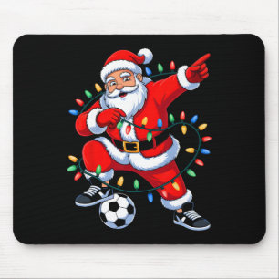 Tapis De Souris Dabbing Santa Xmas Lumières Football Noël Garçons