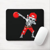 Tapis De Souris Dabbing Skeleton Bowun amusant Skull Halloween Cos (Avec souris)