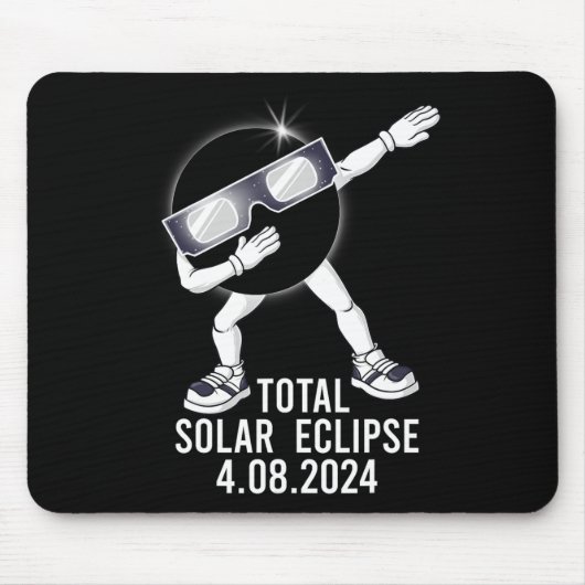 Tapis De Souris Dabbing Total Solar Eclipse 04.08.2024 Fun Dab Boy (Devant)