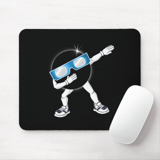Tapis De Souris Dabbing Total Solar Eclipse 2024 Totality Dab Boys (Avec souris)
