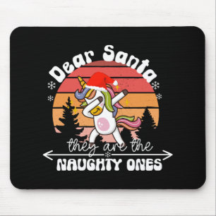 Tapis De Souris Dabbing Unicorn drôle Noël
