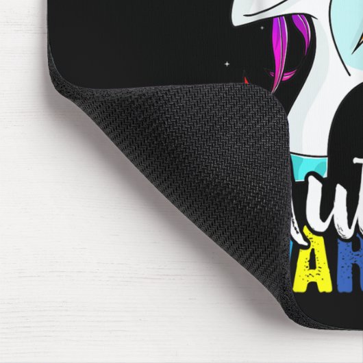 Tapis De Souris Dabbing Unicorn Sensibilisation sur l'autisme Enfa (Coin)