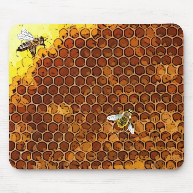 Tapis de souris d'abeille de miel de ruche de nid (Devant)