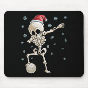 Tapis De Souris Dabeton Volleyball de squelette Noël Santa Hat T