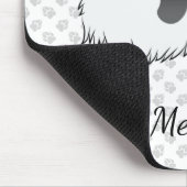 Tapis De Souris Dachshund à poils longs piebalde noir et feu & Nom (Coin)