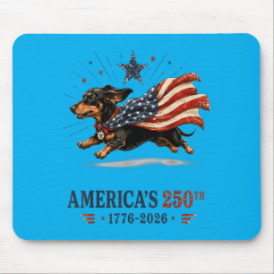 Tapis De Souris Dachshund Aamericas 250e Chien Patriotique 4