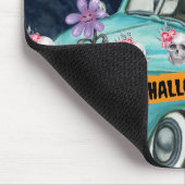 Tapis De Souris Dachshund Chien Halloween Camion Effrayant Nuit (Coin)