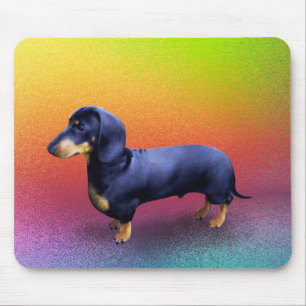 Tapis De Souris Dachshund dans un Mousepad arc-en-ciel