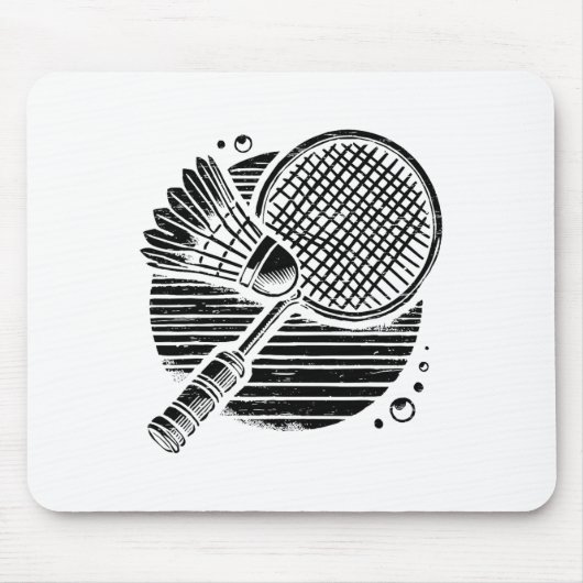 Tapis De Souris Dachshund Dog Badminton Player Shuttle (Devant)