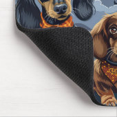Tapis De Souris Dachshund Halloween Éffrayant (Coin)