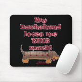 Tapis De Souris Dachshund Love Meter (Avec souris)