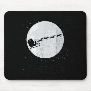 Tapis De Souris Dachshund Père Noël Sleigh Wiener Chien cadeau de
