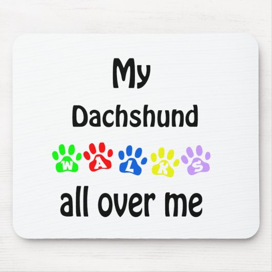 Tapis De Souris Dachshund Walks Design (Devant)