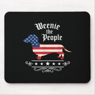 Tapis De Souris Dachshund Weenie Le Peuple Drôle Drapeau Américain