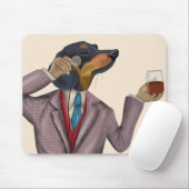 Tapis De Souris Dachshund Wine Snob (Avec souris)