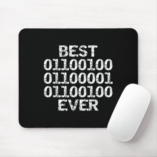 Tapis De Souris Dad Ever In Binary Code Software Engineer Father G (Avec souris)