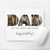 Tapis De Souris DAD Letter Photo Collage Birthday Mouse Pad (Avec souris)