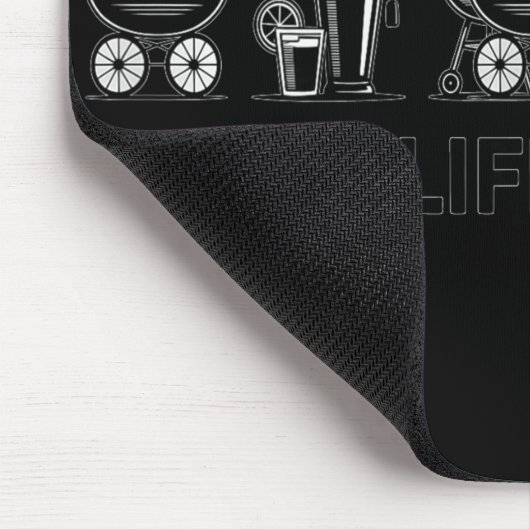 Tapis De Souris Dad Life Bottle Grill Beer Stroller Adorable Fathe (Coin)