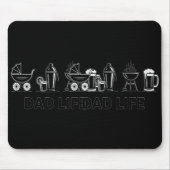 Tapis De Souris Dad Life Bottle Grill Beer Stroller Adorable Fathe (Devant)