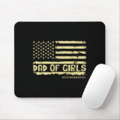 Tapis De Souris Dad Of Girls Outnumbered Us Flag Father's Day Daug (Avec souris)