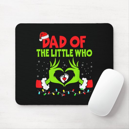 Tapis De Souris Dad Of The Little Who Funny Christmas Pregnancy An (Avec souris)