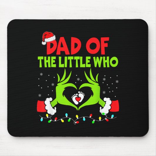 Tapis De Souris Dad Of The Little Who Funny Christmas Pregnancy An (Devant)