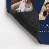 Tapis De Souris DAD Photo Fête des pères marine Monogramme personn (Coin)