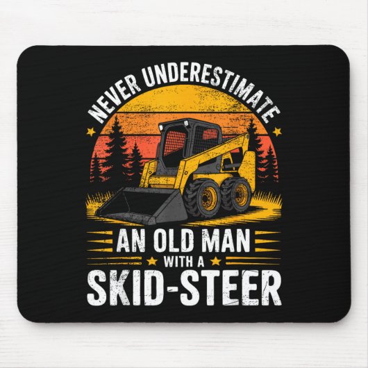 Tapis De Souris Dad Skid Steer Operator Father Construction Heavy (Devant)