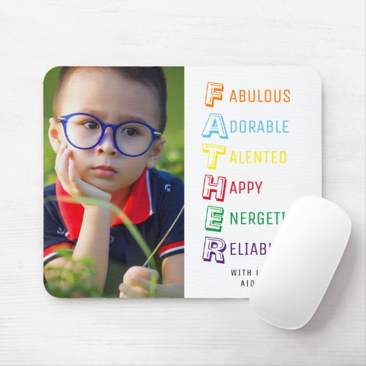 Tapis De Souris DADDY acronyme, avec photo Souris (Avec souris)