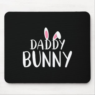 Tapis De Souris Daddy Bunny Pregnant Pâques Maman jumelée Couple