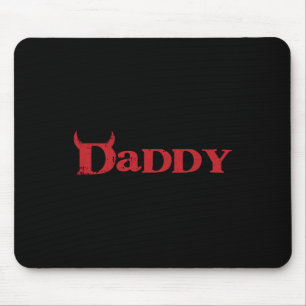 Tapis De Souris Daddy Devil Horn Lazy Costume d'Halloween Pap goth