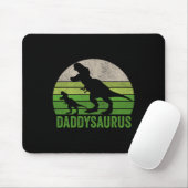 Tapis De Souris Daddy Dinosaur Daddy Daddy Funny Fête des pères Ca (Avec souris)