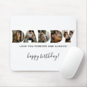 Tapis De Souris DADDY Letter Photo Collage Birthday (Avec souris)