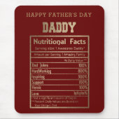 Tapis De Souris daddy nutritional facts father's day mouse pad (Devant)